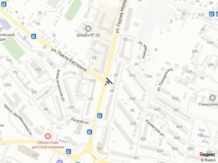 Билборд A в Черновцах вул. Героїв Майдану, 59 схема
