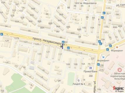 Ситискролл A в Черновцах проспект Незалежності, 117 схема