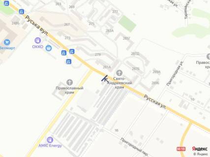 Билборд B в Черновцах вул. Руська, 254 схема