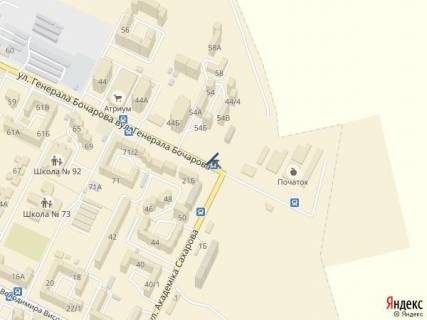 Білборд, Бігборд (Борд)  A у Одесі, 3х6  Бочарова-Сахарова А схема