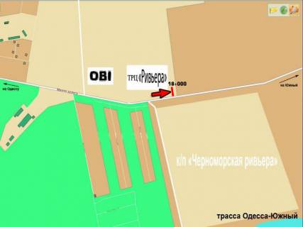 Билборд B в Одессе, 3х6  Одеса-Южний  18+000 Б схема