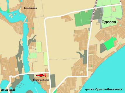 Билборд A в Бурлачьей Балке, A  Одеса - Чорноморск 16+750 А схема