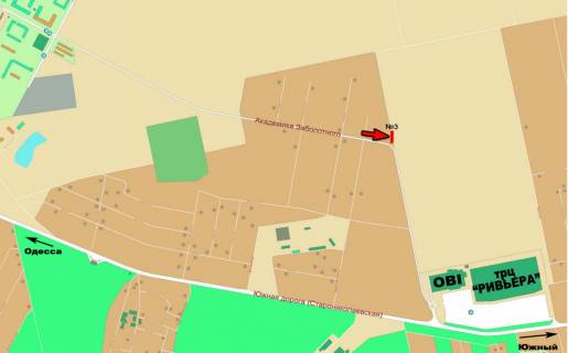 Білборд, Бігборд (Борд)  A у Крижанівці, 3х6  Заболотного 3 (трцРівьера) схема