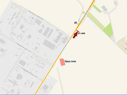 Билборд A в Одеських трасах, A  Одеса - Миколаїв 21+520 А схема