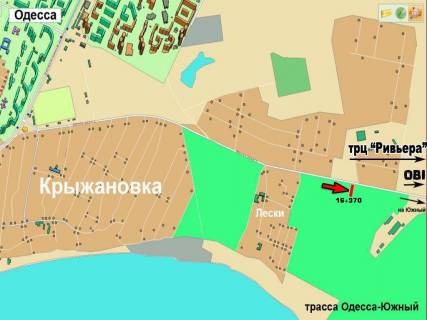 Билборд A в Одессе, 3х6  Одеса-Южний 16+370 А схема