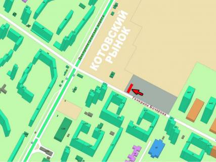 Билборд A в Одессе, 3х6  Бочарова, 60 А схема