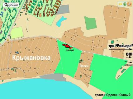 Билборд A в Одессе, A  Одеса-Южний 15+700 А схема