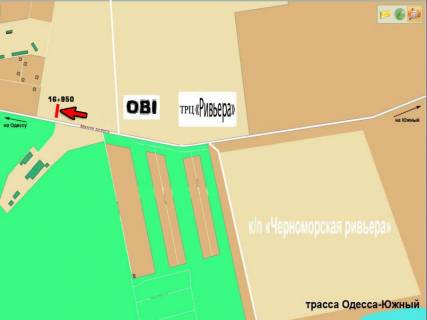 Білборд, Бігборд (Борд)  A у Крижанівці, 3х6  Одеса - Південний 16 + 950 А схема