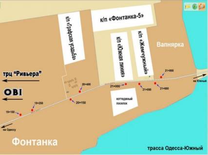 Билборд B в Одессе, 3х6  Одеса-Южний 19+250 Б схема