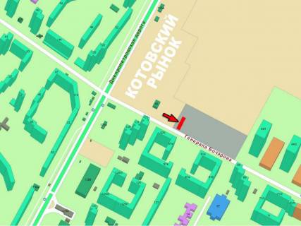 Білборд, Бігборд (Борд)  B у Одесі, 3х6  Бочарова, 60 Б схема