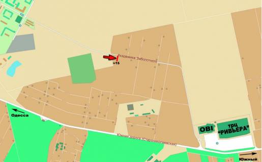 Билборд A в Одессе, 3х6  Заболотного 15 А (трц Ривьера) схема