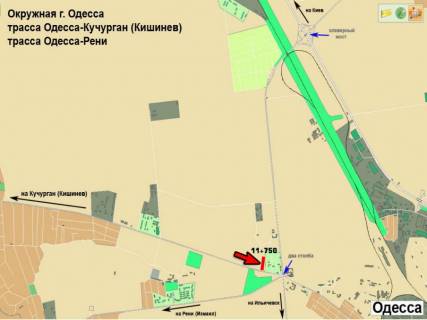 Билборд B в Авангард (Авангард), 3х6  Одеса - Кучурган 11+750 Б схема