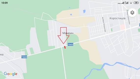 Билборд A в Коростышеве КОРОСТИШІВ, Вул. Київська, АЗС "ОККО", АЗС "КЛО", вїзд В МІСТО з .Житомира 700м. А схема