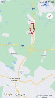 Білборд, Бігборд (Борд)  A у Оліївці с.Оліївка в Житомир, 2,1 км до Житомира, перед розвязкою. (Коростень-Житомир. Оліївська ОТГ) НИЗ схема