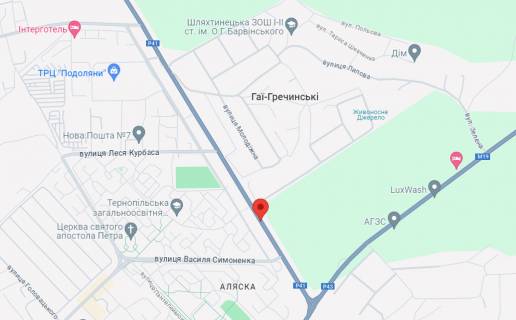 Білборд, Бігборд (Борд)  A у Тернополі, 6*3
  вул. П.Морозенка, 2а схема