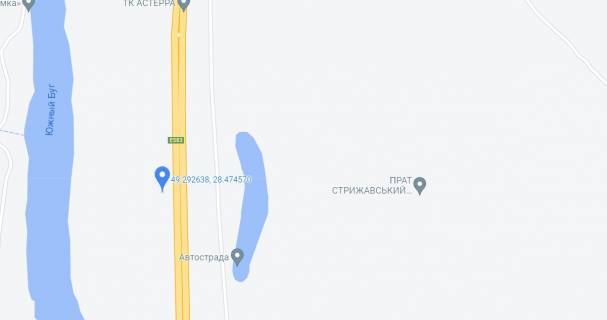 Билборд A в Виннице Гагаріна вул. – Верхня Вокзальна вул. (350 м. до Залізн. Вокзалу) схема