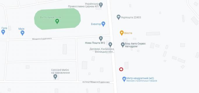 Билборд B в Калиновке (Винницкой обл), 1,20х1,80  м. Калинівка вул. Незалежності, 67 схема