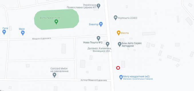 Білборд, Бігборд (Борд)  A у Калинівка м. Калинівка вул. Незалежності,  67 схема