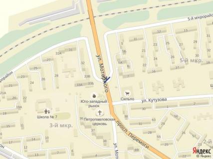 Билборд B в Лозовой, 3х6  вул.Павлоградська, 2/1 (с-т АТБ) схема