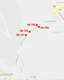 Билборд B в Кропивницкий (Кировоград), 3x6  Александрийское шоссе схема