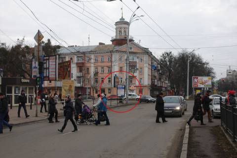 Сiтiлайт B у Полтаві, 1,2х1,8  вул. Соборності / майдан Незалежності (пішохідний перехід) Фото 1