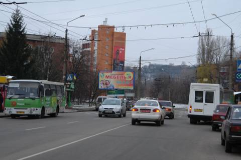 Билборд B в Полтаве, 3х6  вул. Миру (зуп. «Богдана Хмельницького») білборд фото 1