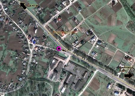 Билборд A в Хмельницком, 3*6  Т-подібне перехрестя Вінницьке шосе - вул.Профспілкова. неподалік: оптові бази буд матеріалів, побутової хімії, садівництва (в'їзд в місто, в центр) [праве вухо] схема