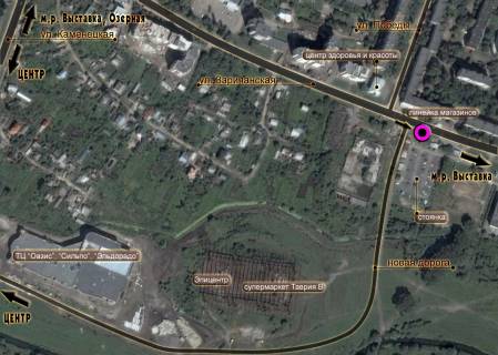 Билборд A в Хмельницком, 3*6  вул.Зарічанська, 57/1. неподалік: "IQ центр", "АТБ", "Ясен", автомийка самообслуговування (центр) схема