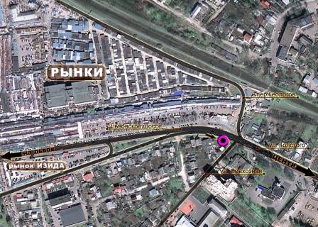 Билборд A в Хмельницком, 3*6  Львівське шосе (поворот на пожарку). неподалік: ринки (більше 60Га торгових площ) (в центр) схема