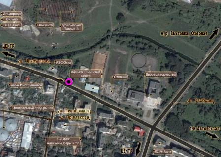 Билборд B в Хмельницком, 3*6  перехрестя вул.Прибужзкая - вул.Грушевського. неподалік: "Епіцентр", супермаркет "Таврія В", "Сільпо", ТРЦ "Оазис", центральний ринок, елітна забудова "Набережний квартал", "Атлант" (центр) схема