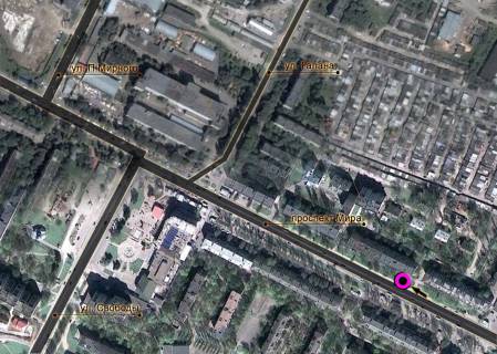 Білборд, Бігборд (Борд)  A у Хмельницькому, 3*6  проспект Миру 71/3. неподалік: зупинка, магазини сантехніки, продуктові, меблеві і т.і. (в центр) схема