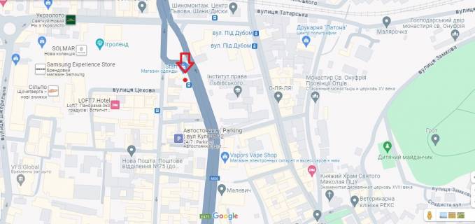 Сiтiлайт A у Львові, 1,2х1,8  Пр. В'ячеслава Чорновола, 41 - вул Куліша (місце №2) схема
