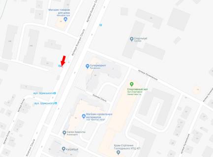 Билборд A в Львове, 3х6  вул. Кн. Ольги 34  схема