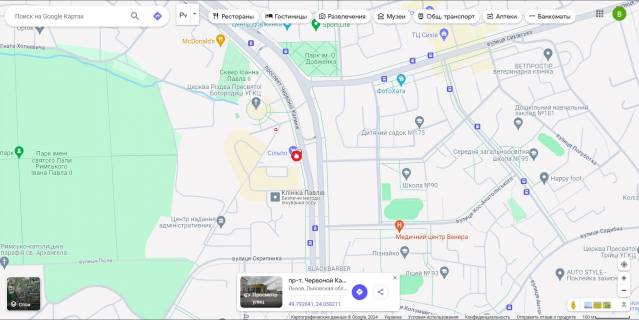 Ситилайт A в Львове, 1,2х1,8  Проспект Червоної Калини, 62 (ТЦ "ВАМ") схема