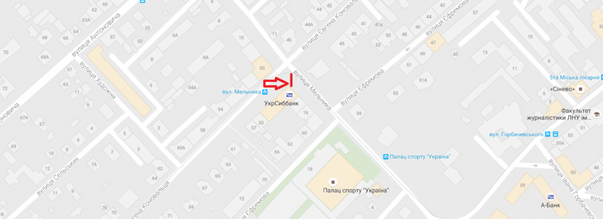 Ситилайт A в Львове, 1,2х1,8  вул. Мельника,14 схема