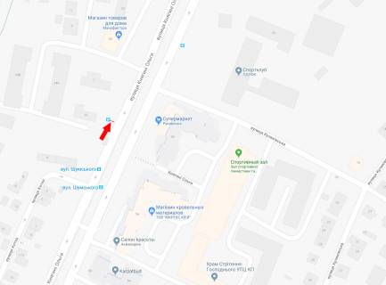 Билборд B в Львове, 3х6  вул. Кн. Ольги 34  схема