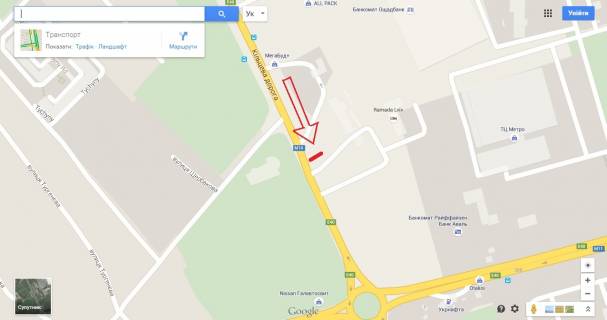 Билборд B в Львове, 3х6  вул.Городоцька (траса Краківець-Львів) правий схема
