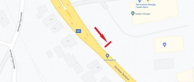 Білборд, Бігборд (Борд)  B у Львові, 3х6  вул. Зелена, 407  схема
