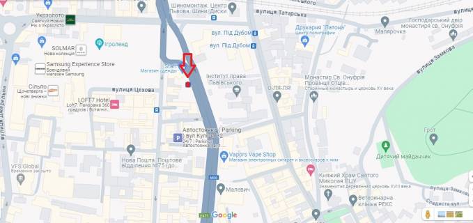 Сiтiлайт B у Львові, 1,2х1,8  Пр. В'ячеслава Чорновола, 41 - вул Куліша (місце №1) схема