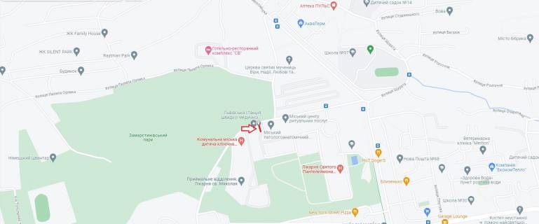 Ситилайт A в Львове, 1,2х1,8  вул П.Орлика 4 схема