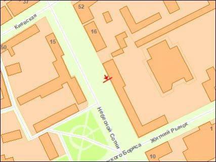 Билборд A в Житомире Zt cl012 вул.Небесної сотні,14 м-н ДЦ" №6 Б схема