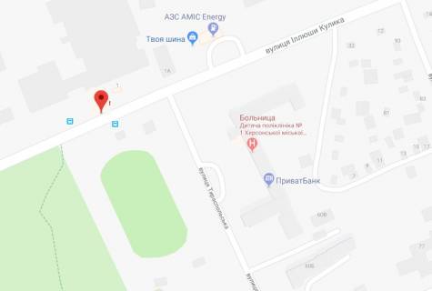 Билборд B в Херсоне І.Кулика/стадіон Петровець схема