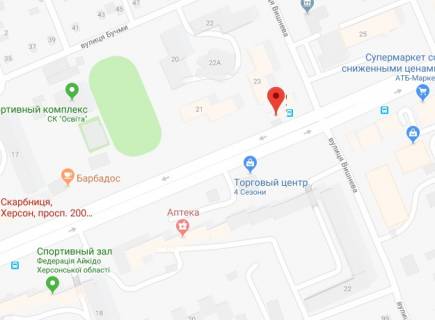 Билборд A в Херсоне 200-річчя Херсона пр./Вишнева вул. схема