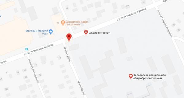 Билборд A в Херсоне, 3х6 м.  І.Кулика вул. /Херсонський хлібзавод/ схема
