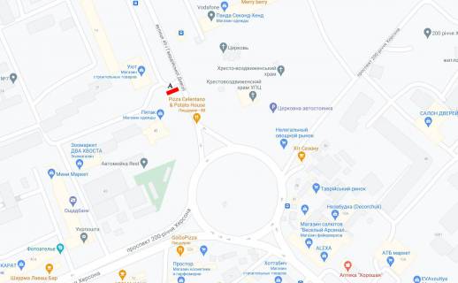 Нестандарт A в Херсоне 49-ї Гвардійської дивізії вул.(р-н магазину "Уют") схема