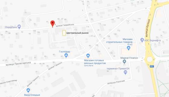 Билборд A в Херсоне м.Олешки /Центральний ринок №3 схема