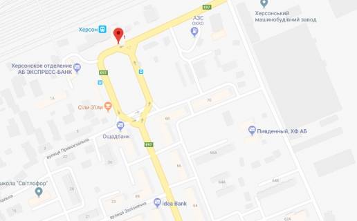 Билборд A в Херсоне Ушакова пр./Соборна вул. схема