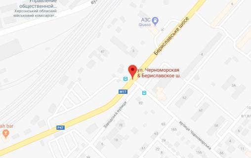 Билборд A в Херсоне Бериславське шосе -вул. Чорноморська схема