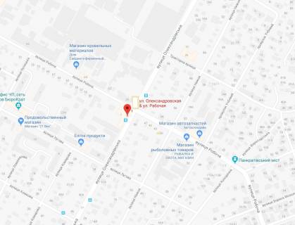 Билборд B в Херсоне Олександрівська вул./Робоча вул. схема