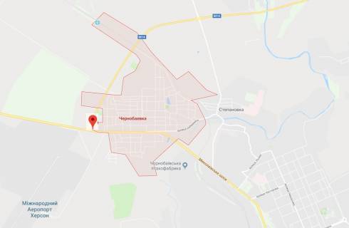 Билборд B в Херсоне с. Чорнобаївка/в'їзд №2 схема